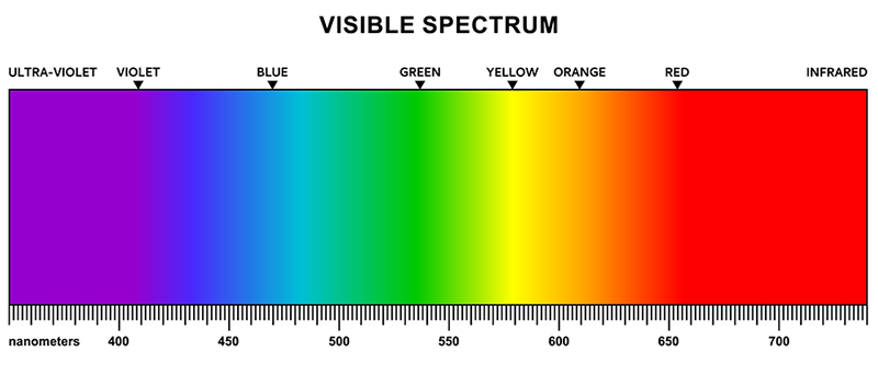 Visible Light on the Electromagnetic Spectrum