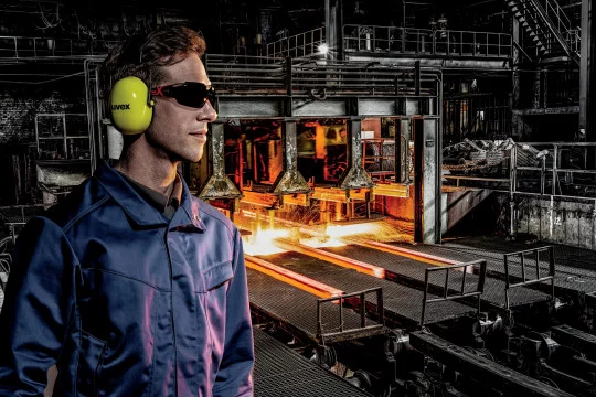 The Uvex Welding glasses being used around welding and metalworking