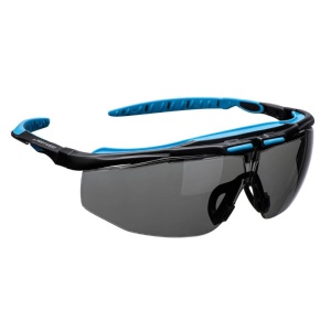Portwest PS23 Peak Fog- and Scratch-Resistant Safety Glasses (Smoke)