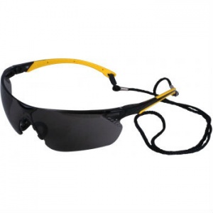UCi Tiran Smoke Lens Safety Glasses with Yellow Arms S8012